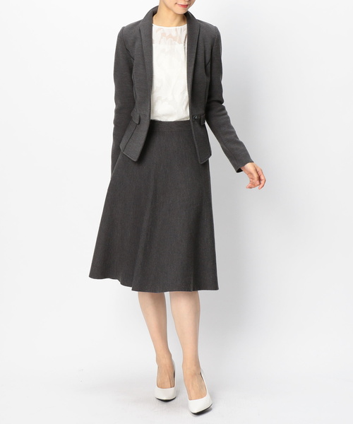NARACAMICIE（ナラカミーチェ）の「ニットフレアスカート（スカート・レディース・グレー/ブラック・MEDIUM）」の10枚目の写真