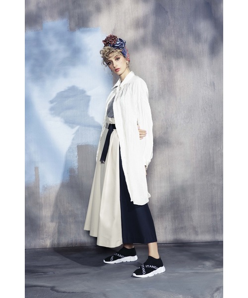 【M】ダブルスタンダードクロージング 60/2サイロプリーツスカート ベージュ DOUBLE STANDARD CLOTHING（ダブルスタンダードクロージング）の