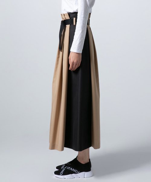 【M】ダブルスタンダードクロージング 60/2サイロプリーツスカート ベージュ DOUBLE STANDARD CLOTHING（ダブルスタンダードクロージング）の