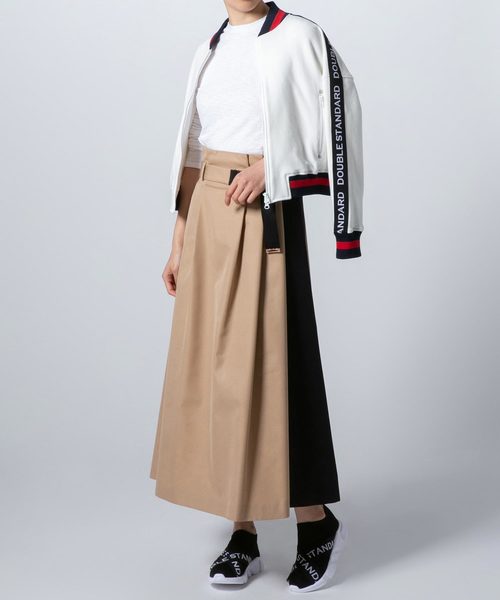 【M】ダブルスタンダードクロージング 60/2サイロプリーツスカート ベージュ DOUBLE STANDARD CLOTHING（ダブルスタンダードクロージング）の