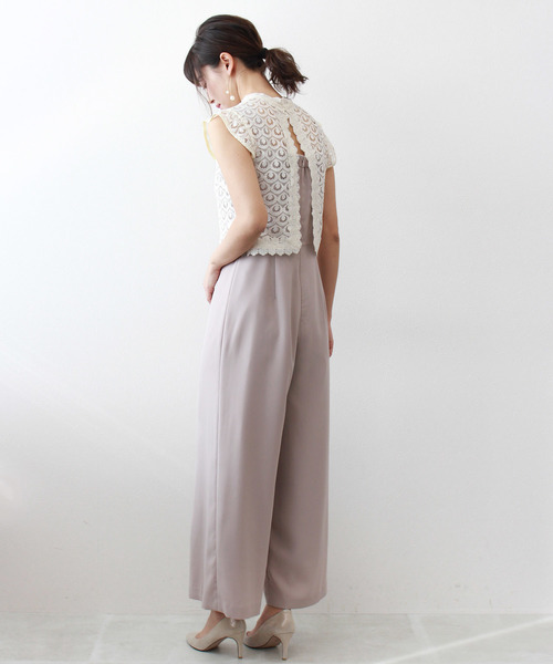 Jines ジネス の ブラウス コンビネゾン2点セットワンピース つなぎ オールインワン Wear