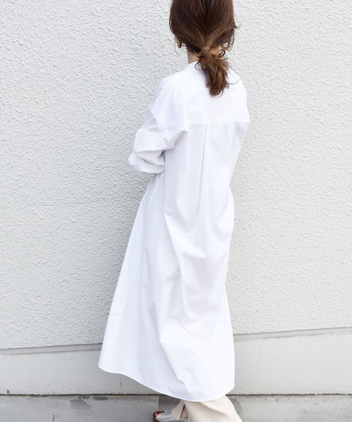 SHIPS(シップス)の「シャツワンピース◇(ワンピース・レディース・ホワイト・ONE SIZE)」の2枚目の写真