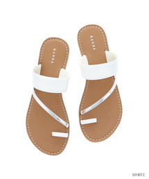 RANDA | メタリックベルトフラットサンダル(サンダル)