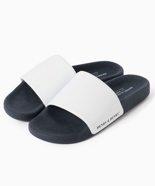 HENRY&HENRY（ヘンリーアンドヘンリー）の「HENRY&HENRY: 180 SLIDES シャワーサンダル（サンダル・メンズ・ホワイト/ブラック/ネイビー・40/42）」の2枚目の写真