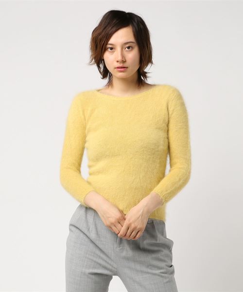 ROBERTO COLLINA(ロベルトコリーナ)の「ROBERTO COLLINA(ロベルト コリーナ) モヘアニット(ニット/セーター・レディース・ピンク/イエロー/ライトブルー・XS)」の2枚目の写真