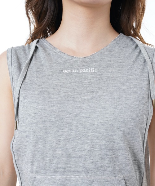 セール】【OP:オーピー】レディース裏毛タンクトップパーカー