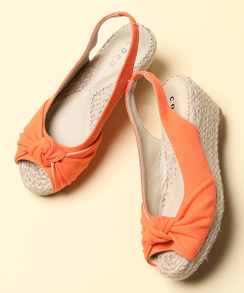 coen（コーエン）の「キャンバスウェッジサンダル（サンダル・レディース・ベージュ/ケリー/ネイビー/オレンジ・MEDIUM/SMALL/LARGE）」の14枚目の写真