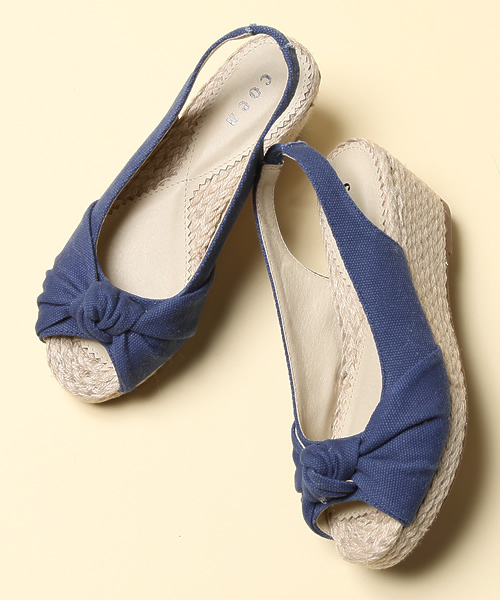 coen（コーエン）の「キャンバスウェッジサンダル（サンダル・レディース・ベージュ/ケリー/ネイビー/オレンジ・MEDIUM/SMALL/LARGE）」の13枚目の写真