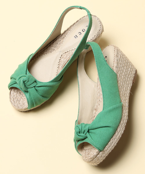 coen（コーエン）の「キャンバスウェッジサンダル（サンダル・レディース・ベージュ/ケリー/ネイビー/オレンジ・MEDIUM/SMALL/LARGE）」の12枚目の写真