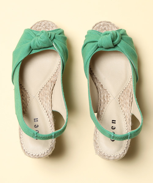 coen（コーエン）の「キャンバスウェッジサンダル（サンダル・レディース・ベージュ/ケリー/ネイビー/オレンジ・MEDIUM/SMALL/LARGE）」の11枚目の写真