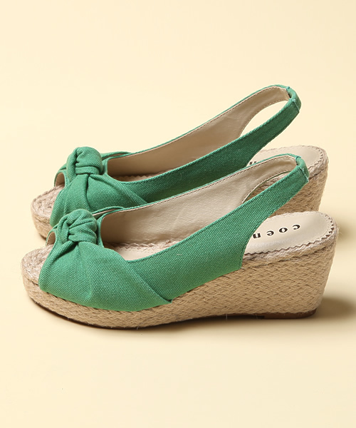 coen（コーエン）の「キャンバスウェッジサンダル（サンダル・レディース・ベージュ/ケリー/ネイビー/オレンジ・MEDIUM/SMALL/LARGE）」の9枚目の写真