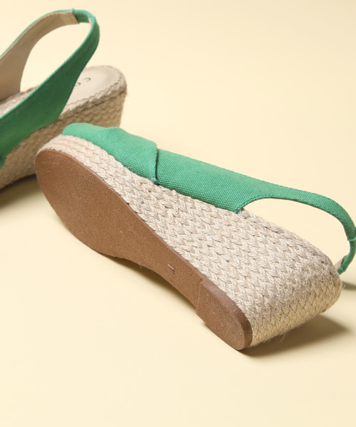 coen（コーエン）の「キャンバスウェッジサンダル（サンダル・レディース・ベージュ/ケリー/ネイビー/オレンジ・MEDIUM/SMALL/LARGE）」の8枚目の写真