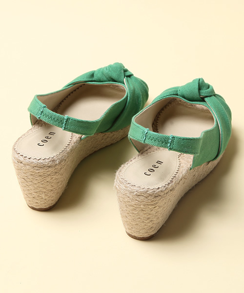 coen（コーエン）の「キャンバスウェッジサンダル（サンダル・レディース・ベージュ/ケリー/ネイビー/オレンジ・MEDIUM/SMALL/LARGE）」の21枚目の写真