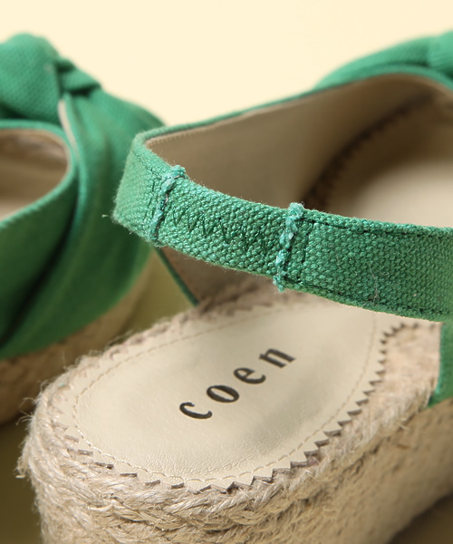 coen（コーエン）の「キャンバスウェッジサンダル（サンダル・レディース・ベージュ/ケリー/ネイビー/オレンジ・MEDIUM/SMALL/LARGE）」の19枚目の写真