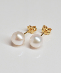 TAKE-UP（テイクアップ）の「パールワンポイントピアス[ 6mm] ( YG)（ピアス（両耳用））」