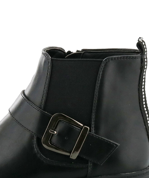 byあしながおじさん(バイアシナガオジサン)の「〈byあしながおじさん〉サイドゴアブーツ(ブーツ・レディース・ホワイト/ブラック/ワインレッド・LL/S/M/L)」の11枚目の写真