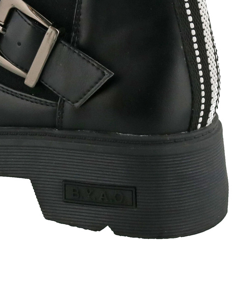 byあしながおじさん(バイアシナガオジサン)の「〈byあしながおじさん〉サイドゴアブーツ(ブーツ・レディース・ホワイト/ブラック/ワインレッド・LL/S/M/L)」の12枚目の写真