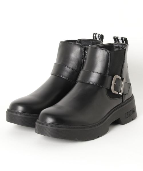 byあしながおじさん(バイアシナガオジサン)の「〈byあしながおじさん〉サイドゴアブーツ(ブーツ・レディース・ホワイト/ブラック/ワインレッド・LL/S/M/L)」の8枚目の写真