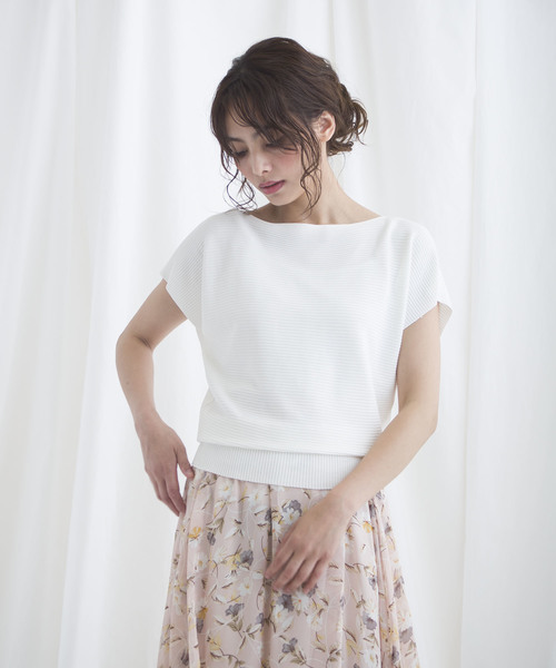 LUGG NAGG(ラグナグ)の「【Jewelobe/ ジュエローブ】 ドルマン半袖TOPS(Tシャツ/カットソー・レディース・ブラック/オフホワイト/カーキ/ブルー・FREE)」の3枚目の写真