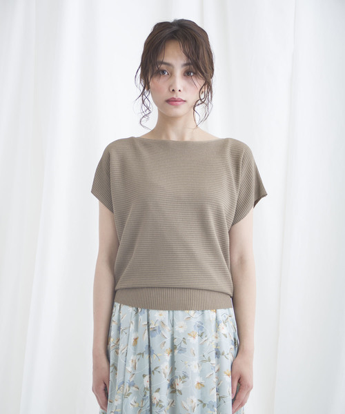 LUGG NAGG(ラグナグ)の「【Jewelobe/ ジュエローブ】 ドルマン半袖TOPS(Tシャツ/カットソー・レディース・ブラック/オフホワイト/カーキ/ブルー・FREE)」の9枚目の写真