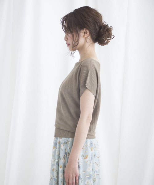 LUGG NAGG(ラグナグ)の「【Jewelobe/ ジュエローブ】 ドルマン半袖TOPS(Tシャツ/カットソー・レディース・ブラック/オフホワイト/カーキ/ブルー・FREE)」の10枚目の写真