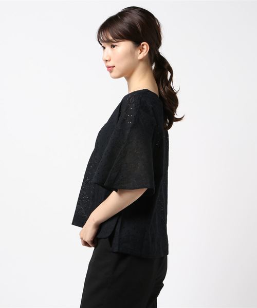 Te chichi（テチチ）の「インド綿刺繍フレア袖ブラウス（シャツ 