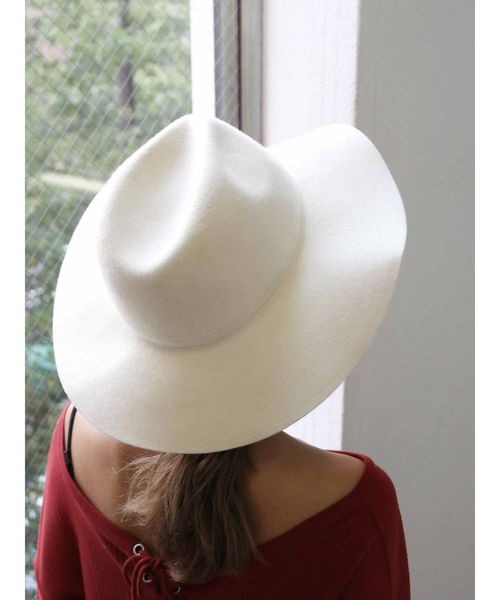 Ungrid（アングリッド）の「フェルトHAT（ハット・レディース・ブラック/モカ/アイボリー・FREE）」の2枚目の写真