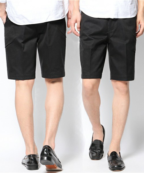 CIAOPANIC（チャオパニック）の「【Ciaopanic】　T/C交織ツイルショーツ（その他パンツ・メンズ・ネイビー/ベージュ/ブラック/グレー・SMALL/LARGE/MEDIUM）」の2枚目の写真