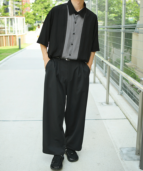 kutir(クティール)の「切り替えステッチシャツ(シャツ/ブラウス・メンズ・ブラック/ダークブラウン・MEDIUM/LARGE)」の10枚目の写真