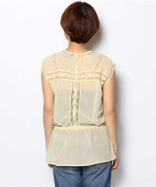 Kastane（カスタネ）の「【ANGIE】レースブラウス（シャツ/ブラウス・レディース・イエロー・SMALL/MEDIUM）」の7枚目の写真