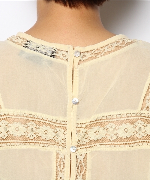 Kastane（カスタネ）の「【ANGIE】レースブラウス（シャツ/ブラウス・レディース・イエロー・SMALL/MEDIUM）」の4枚目の写真