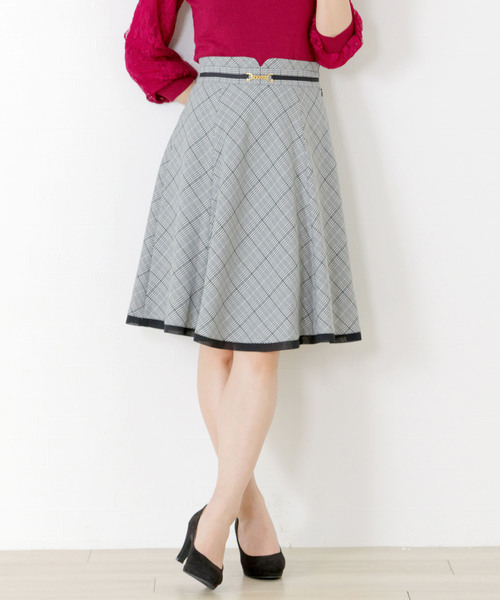 Misch Masch ミッシュマッシュ の チェックビットハギスカート スカート Wear