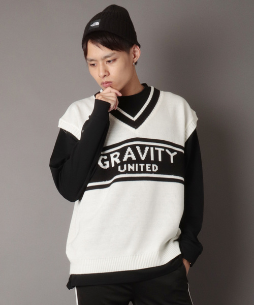 SUGGESTION(サジェッション)の「【SUGGESTION】ドロップショルダーVネックジャガードニットベスト(ベスト・メンズ・ブラック/ネイビー/オフホワイト/グリーン・M/L)」の3枚目の写真