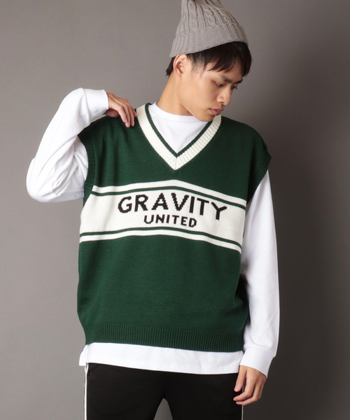 SUGGESTION(サジェッション)の「【SUGGESTION】ドロップショルダーVネックジャガードニットベスト(ベスト・メンズ・ブラック/ネイビー/オフホワイト/グリーン・M/L)」の4枚目の写真