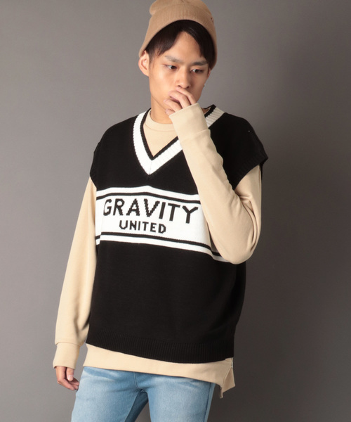 SUGGESTION(サジェッション)の「【SUGGESTION】ドロップショルダーVネックジャガードニットベスト(ベスト・メンズ・ブラック/ネイビー/オフホワイト/グリーン・M/L)」の6枚目の写真