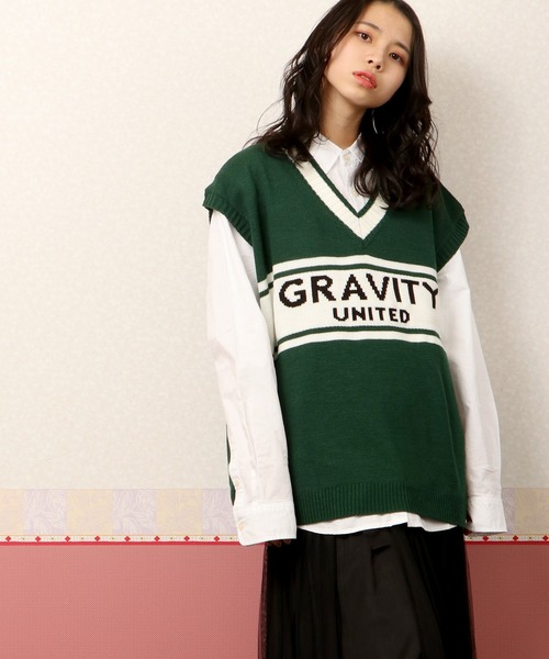SUGGESTION(サジェッション)の「【SUGGESTION】ドロップショルダーVネックジャガードニットベスト(ベスト・メンズ・ブラック/ネイビー/オフホワイト/グリーン・M/L)」の21枚目の写真