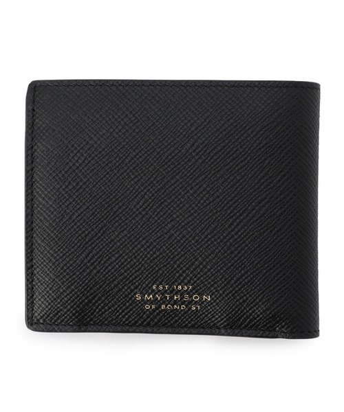 Smythson(スマイソン)の「SMYTHSON / "4CC NOTECASE AND COIN PURSE" 2つ折りウォレット(財布・メンズ・ターコイズブルー/ブラック/ネイビー・FREE)」の2枚目の写真