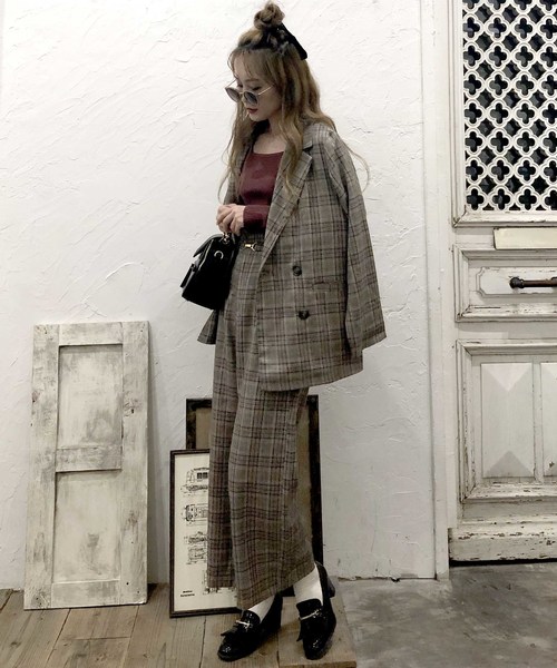 EPIMI E'PIMMY（エピミエピミー）の「《setupにも》ダブルボタンテーラードジャケット（テーラードジャケット・レディース・ベージュ/ネイビー/ブラウン/グレー・MEDIUM）」の7枚目の写真