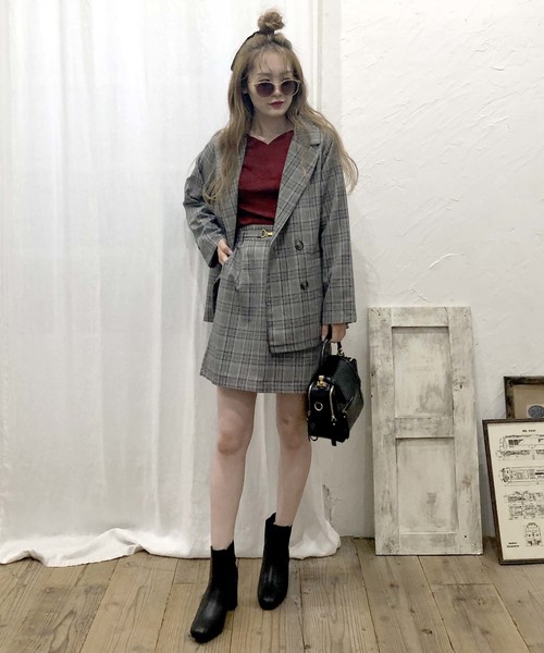 EPIMI E'PIMMY（エピミエピミー）の「《setupにも》ダブルボタンテーラードジャケット（テーラードジャケット・レディース・ベージュ/ネイビー/ブラウン/グレー・MEDIUM）」の6枚目の写真