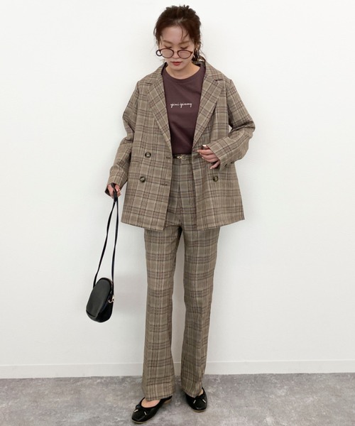 EPIMI E'PIMMY（エピミエピミー）の「《setupにも》ダブルボタンテーラードジャケット（テーラードジャケット・レディース・ベージュ/ネイビー/ブラウン/グレー・MEDIUM）」の13枚目の写真