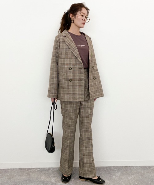 EPIMI E'PIMMY（エピミエピミー）の「《setupにも》ダブルボタンテーラードジャケット（テーラードジャケット・レディース・ベージュ/ネイビー/ブラウン/グレー・MEDIUM）」の14枚目の写真