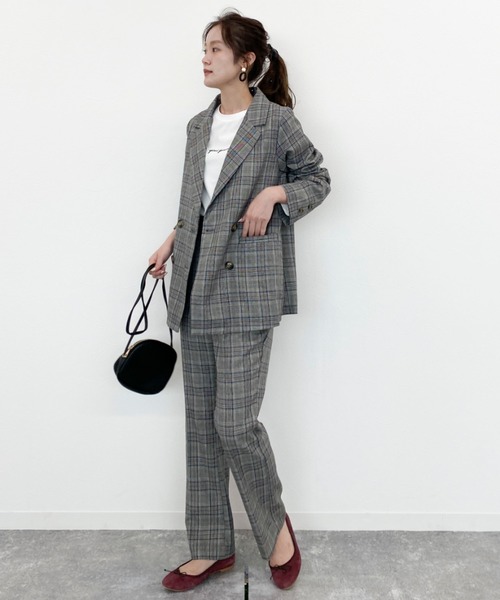 EPIMI E'PIMMY（エピミエピミー）の「《setupにも》ダブルボタンテーラードジャケット（テーラードジャケット・レディース・ベージュ/ネイビー/ブラウン/グレー・MEDIUM）」の21枚目の写真