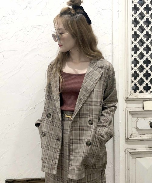 EPIMI E'PIMMY（エピミエピミー）の「《setupにも》ダブルボタンテーラードジャケット（テーラードジャケット・レディース・ベージュ/ネイビー/ブラウン/グレー・MEDIUM）」の12枚目の写真