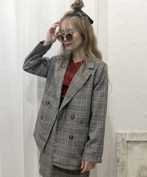 EPIMI E'PIMMY（エピミエピミー）の「《setupにも》ダブルボタンテーラードジャケット（テーラードジャケット・レディース・ベージュ/ネイビー/ブラウン/グレー・MEDIUM）」の20枚目の写真