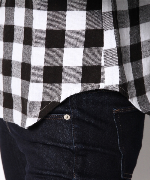 WEGO（ウィゴー）の「WEGO/ネルチェックシャツ（シャツ/ブラウス・レディース・ホワイト/ブラック/グリーン/ブルー/パープル/レッド/レッド系その他/オレンジ/ブルー系その他/チェック・FREE）」の17枚目の写真