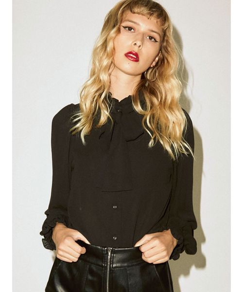 jouetie（ジュエティ）の「スタンドカラーリボンブラウス（シャツ/ブラウス・レディース・ブラック/ブルー/ミント/その他2・MEDIUM）」の20枚目の写真