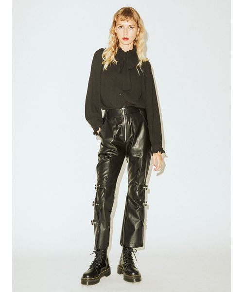 jouetie（ジュエティ）の「スタンドカラーリボンブラウス（シャツ/ブラウス・レディース・ブラック/ブルー/ミント/その他2・MEDIUM）」の21枚目の写真