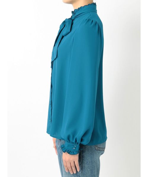 jouetie（ジュエティ）の「スタンドカラーリボンブラウス（シャツ/ブラウス・レディース・ブラック/ブルー/ミント/その他2・MEDIUM）」の5枚目の写真