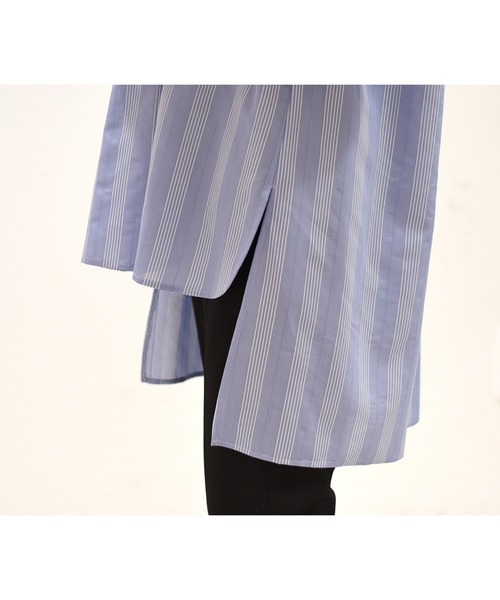 Eimee Law（エイミーロウ）の「【Eimee Law】ストライプドレスシャツ（シャツ/ブラウス・レディース・オフホワイト/サックスブルー・38）」の12枚目の写真