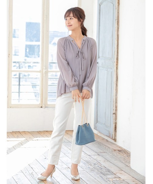 fifth（フィフス）の「ゴールドチェーンカラースクエアバッグ（ショルダーバッグ・レディース・ベージュ/ブルー/イエロー・FREE）」の14枚目の写真